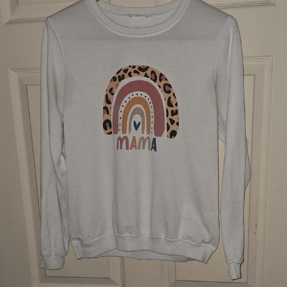 Women's White Graphic Sweater